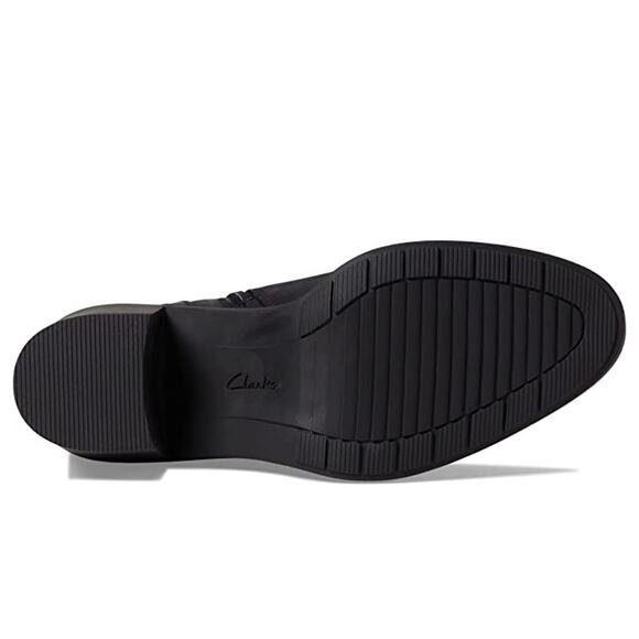 NWT Clarks Women's Scene Star Mid Calf Boot, Black Leather-SZ 6 - Picture 3 of 3